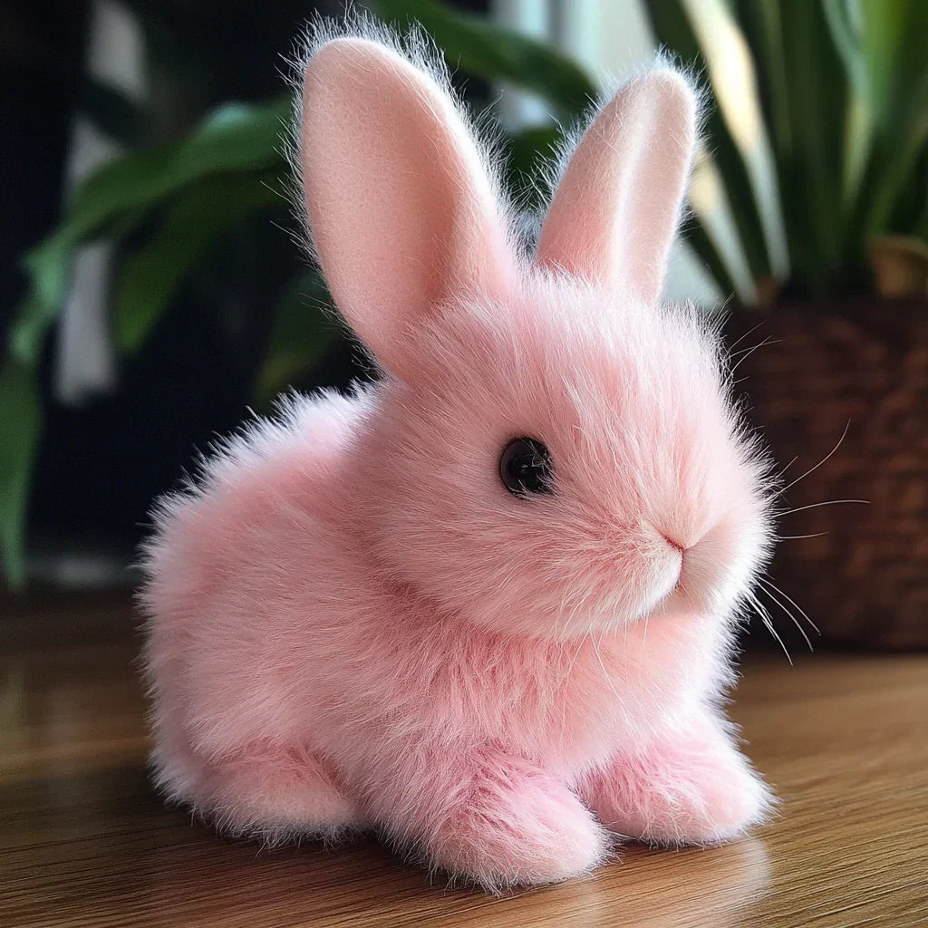 Realistic Plush Bunny Toy - Soft and Cuddly Rabbit Stuffed Animal for Kids