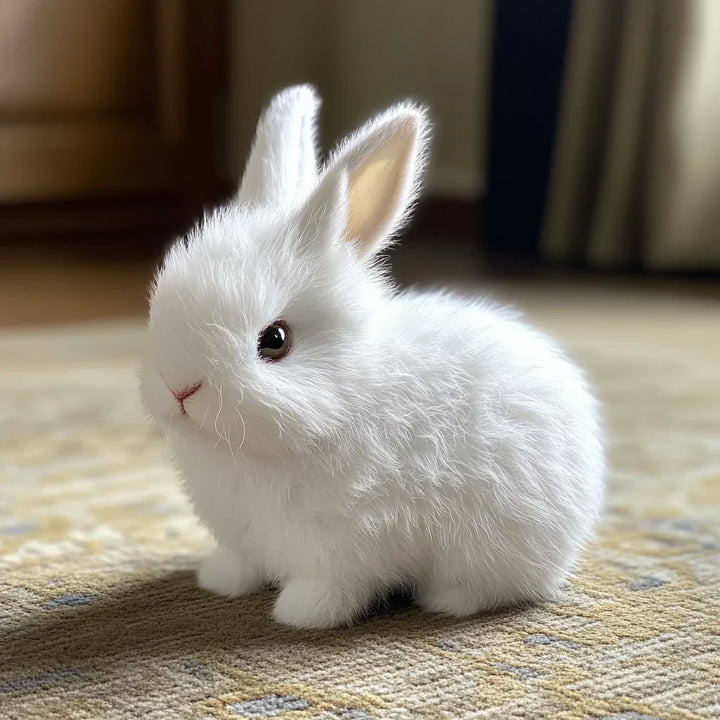 Realistic Plush Bunny Toy - Soft and Cuddly Rabbit Stuffed Animal for Kids