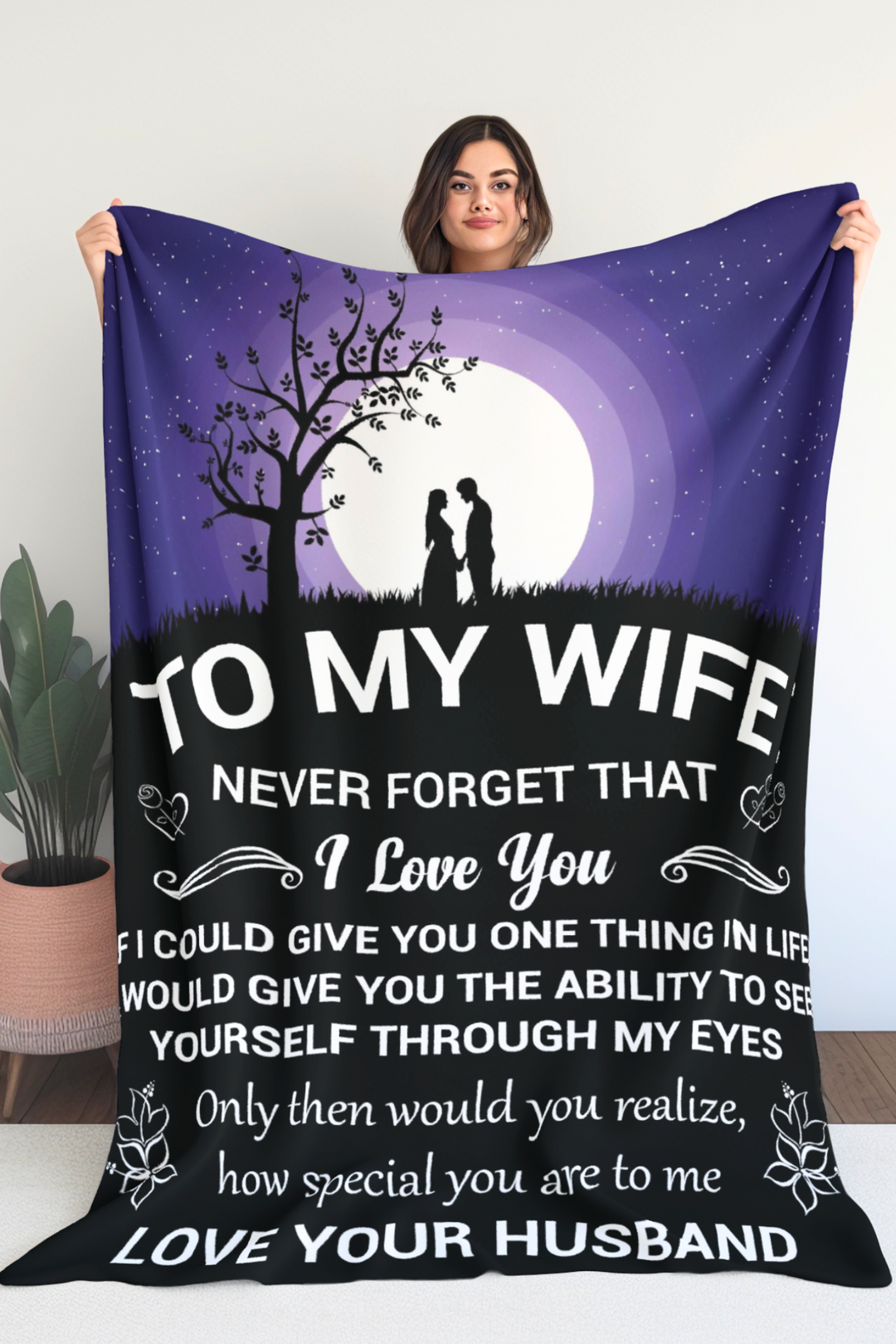 Personalized Blanket for Wife | Heartfelt Message | Memory Keepsake