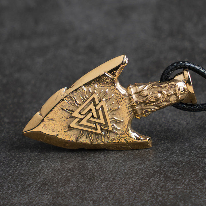 Viking-Inspired Odin Spear Pendant Necklace - Norse Mythology Jewelry