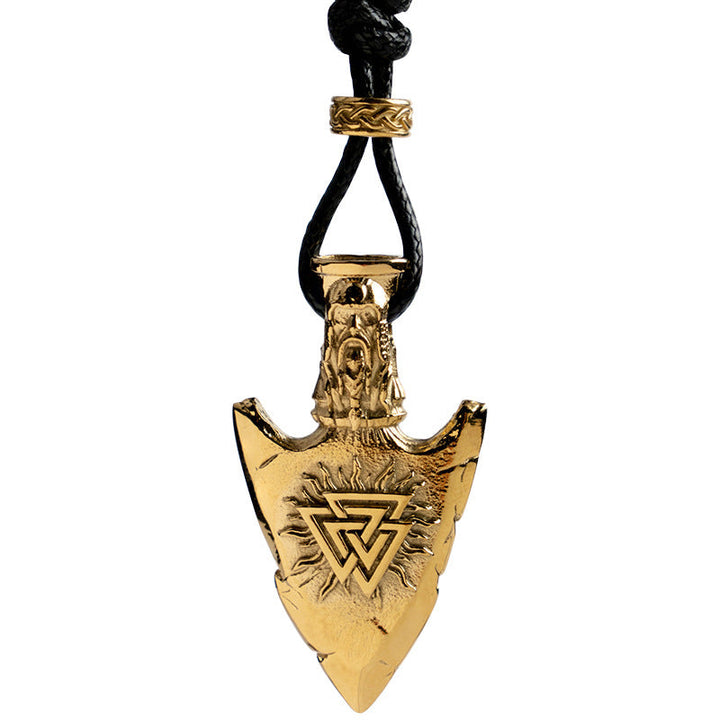 Viking-Inspired Odin Spear Pendant Necklace - Norse Mythology Jewelry