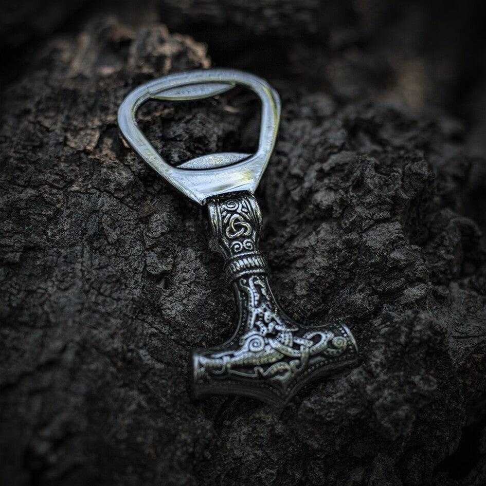 Stainless Steel Mjolnir Bottle Opener - Durable Norse Mythology Inspired Design