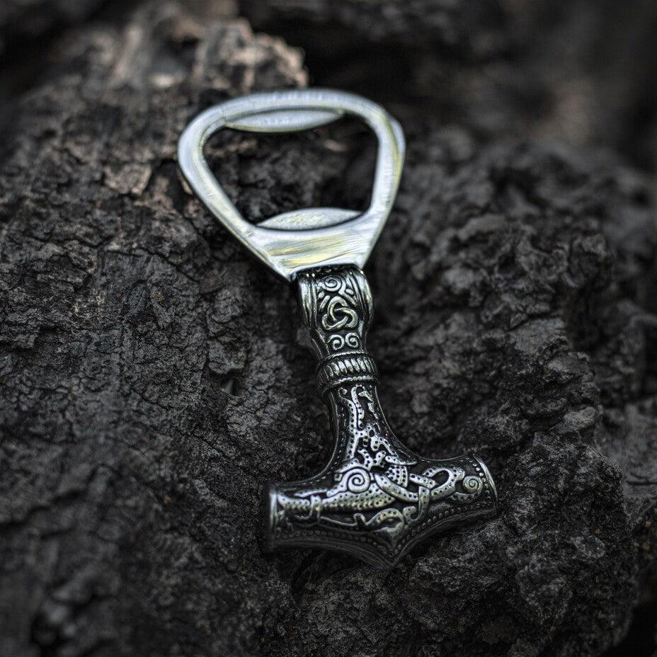 Stainless Steel Mjolnir Bottle Opener - Durable Norse Mythology Inspired Design