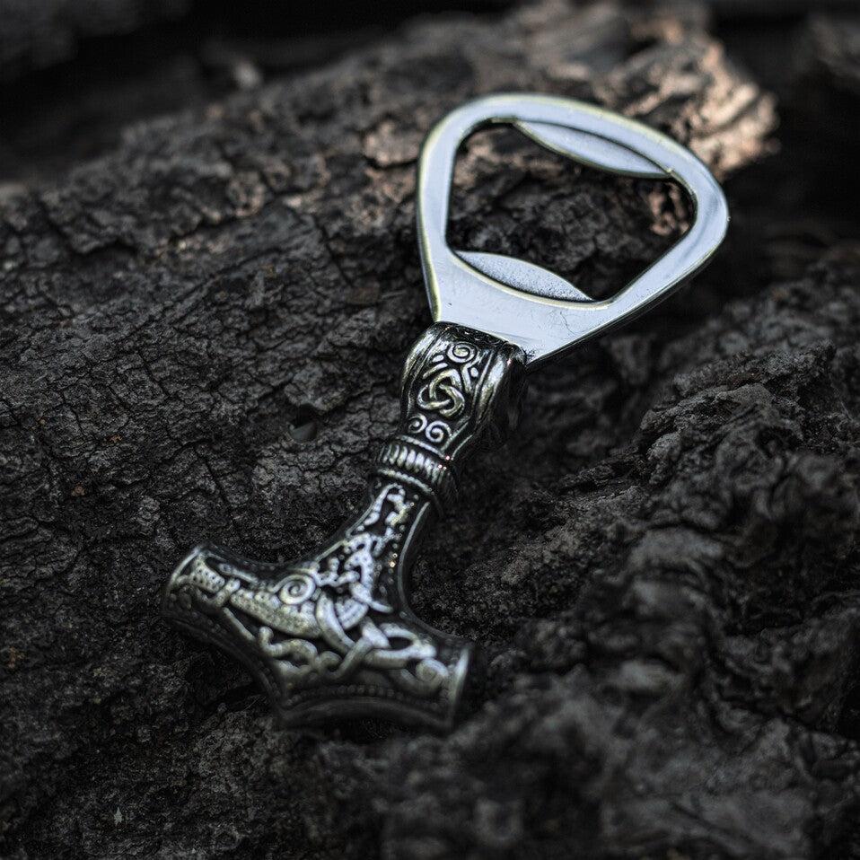 Stainless Steel Mjolnir Bottle Opener - Durable Norse Mythology Inspired Design