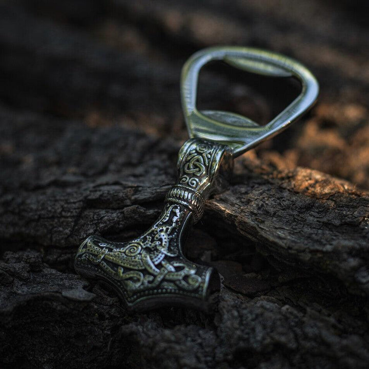 Stainless Steel Mjolnir Bottle Opener - Durable Norse Mythology Inspired Design