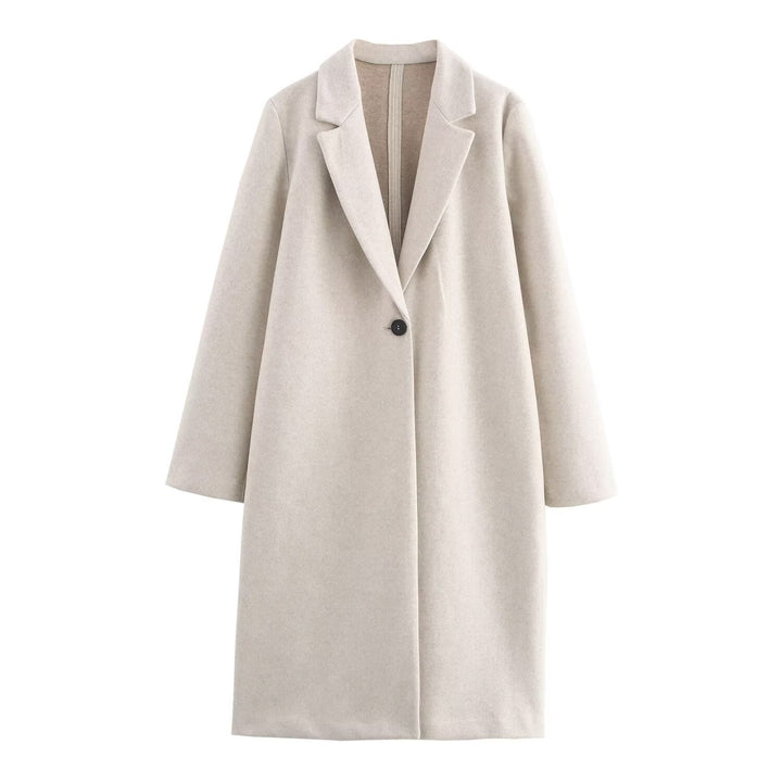 Women's Double-Faced Tailored Coat - Stylish Outerwear for Fall and Winter