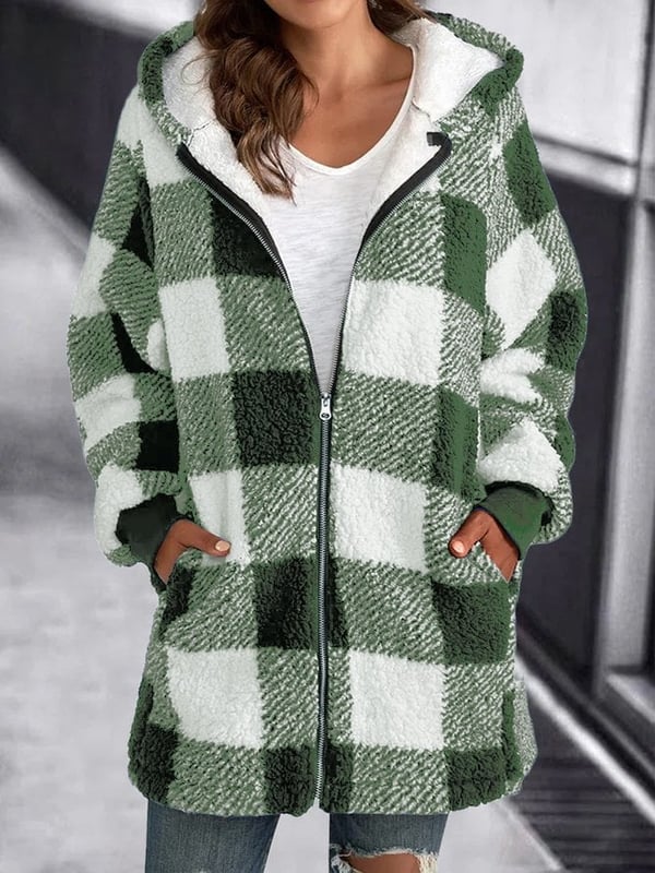 Women Oversized Zip Hooded Jacket