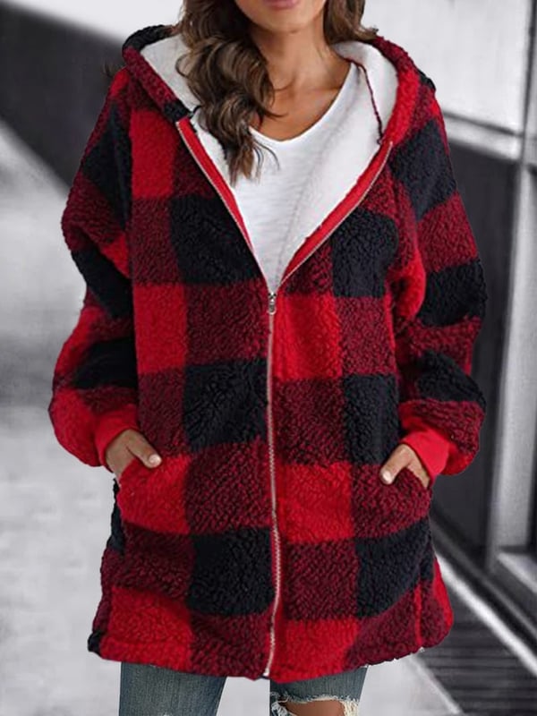 Women Oversized Zip Hooded Jacket