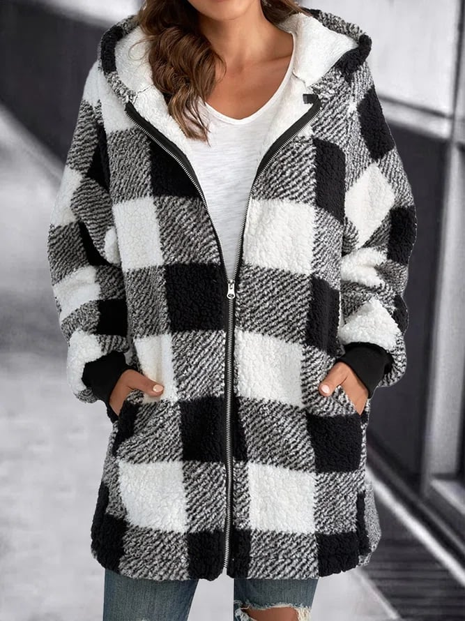 Women Oversized Zip Hooded Jacket