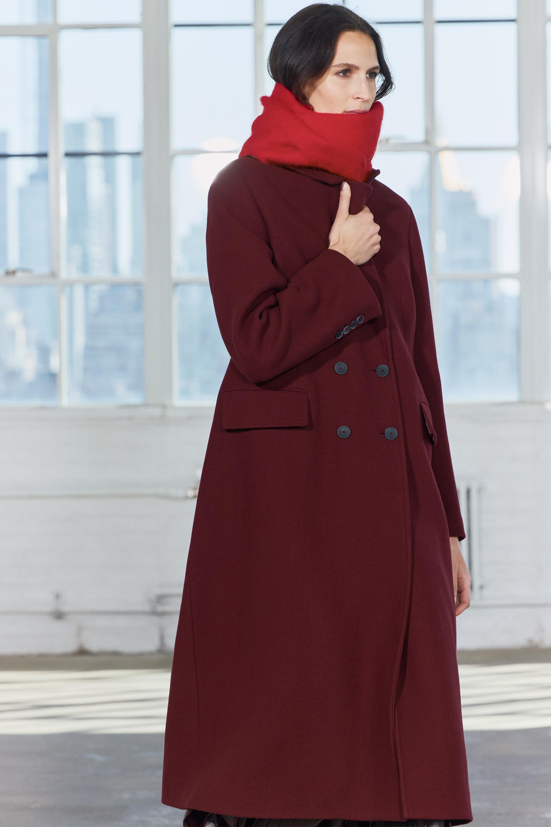 Stylish Wool Blend Overcoat for Women - Warm and Elegant Outerwear