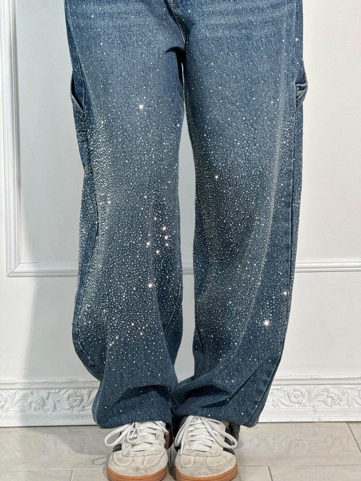 Trendy Balloon Fit Carpenter Denim Jeans for Women - Stylish and Comfortable