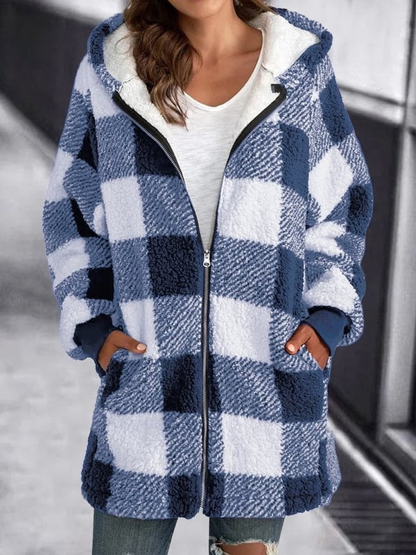 Women Oversized Zip Hooded Jacket