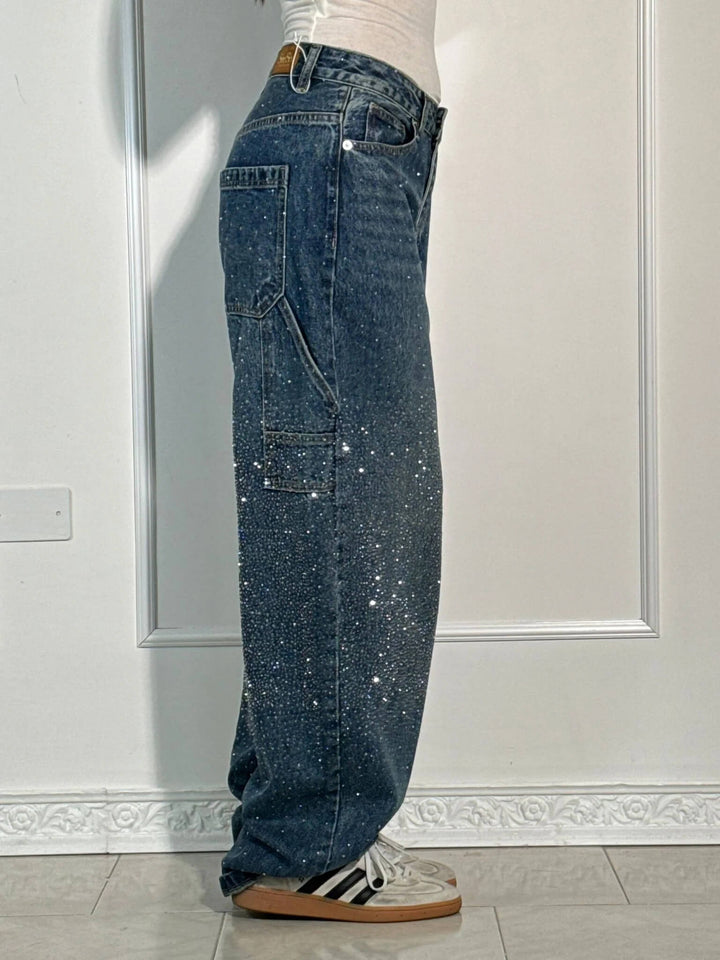Trendy Balloon Fit Carpenter Denim Jeans for Women - Stylish and Comfortable