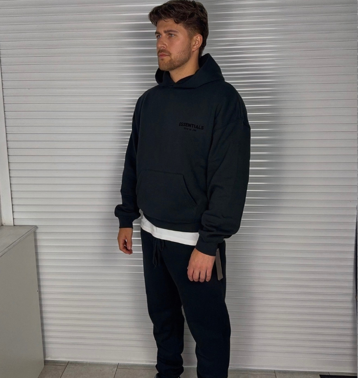Fear of God Essentials Tracksuit in Black (SS22)
