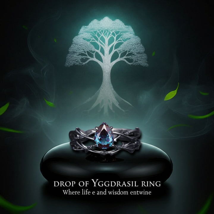 Yggdrasil-Inspired Nature-Themed Ring - Unique Symbolic Jewelry