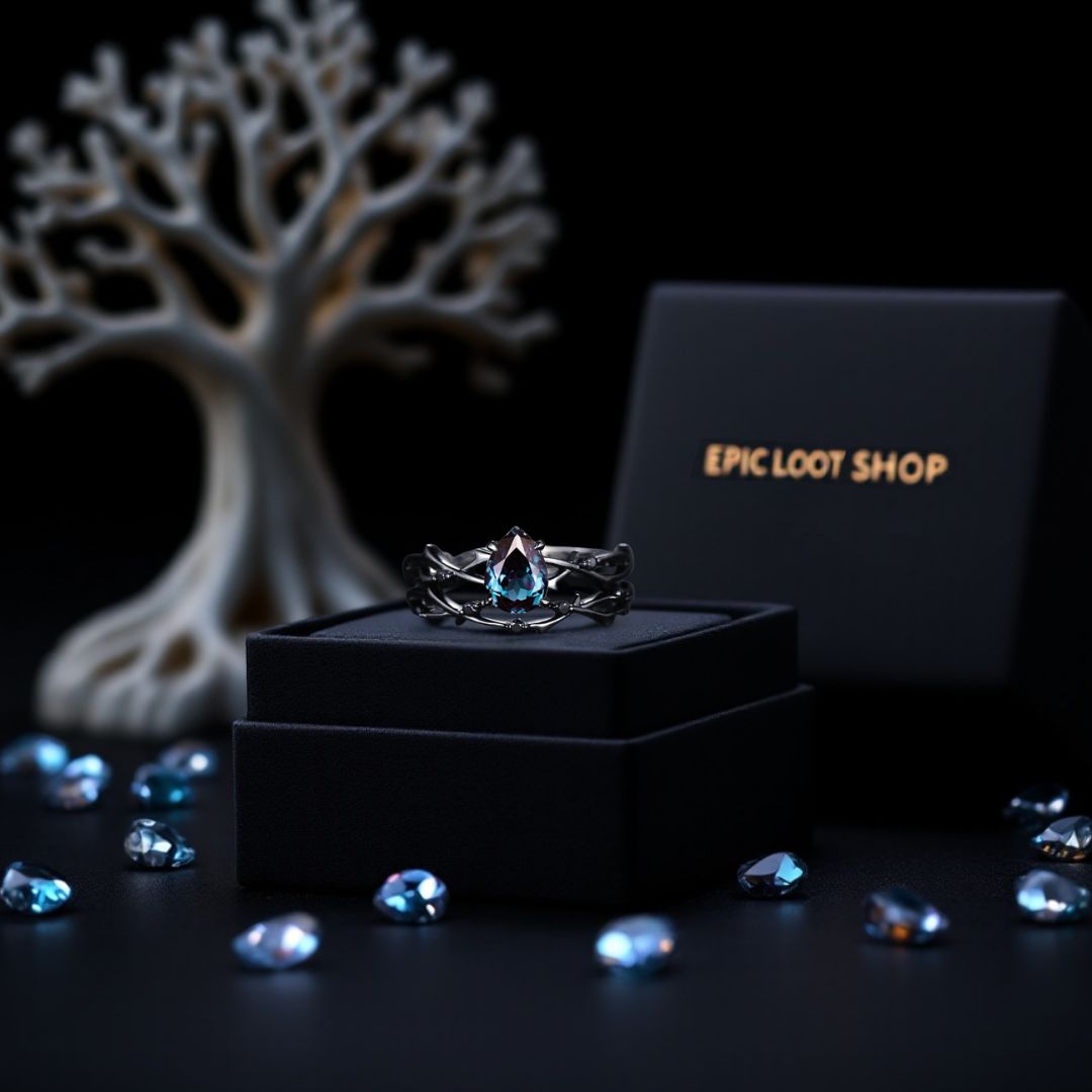 Yggdrasil-Inspired Nature-Themed Ring - Unique Symbolic Jewelry