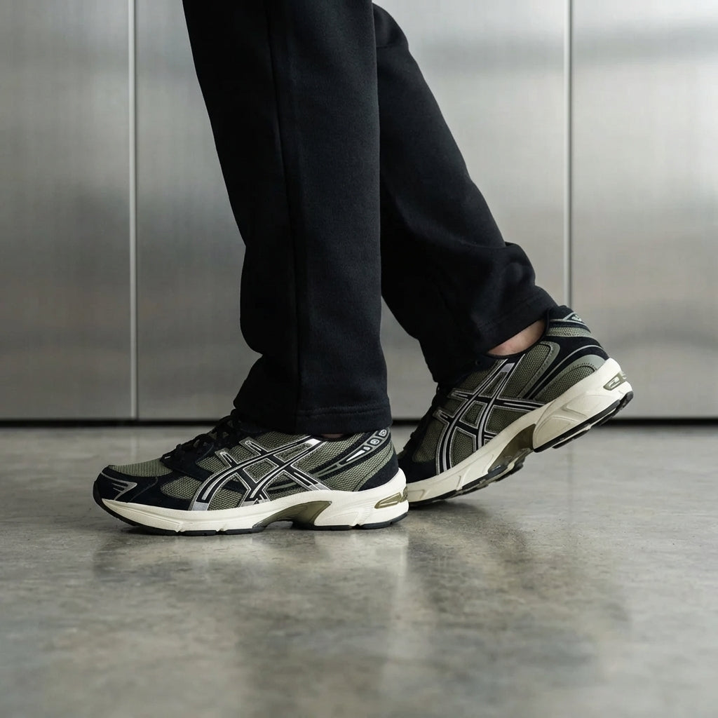 ASICS Gel-1130 Olive & Black – Urban Retro Runner