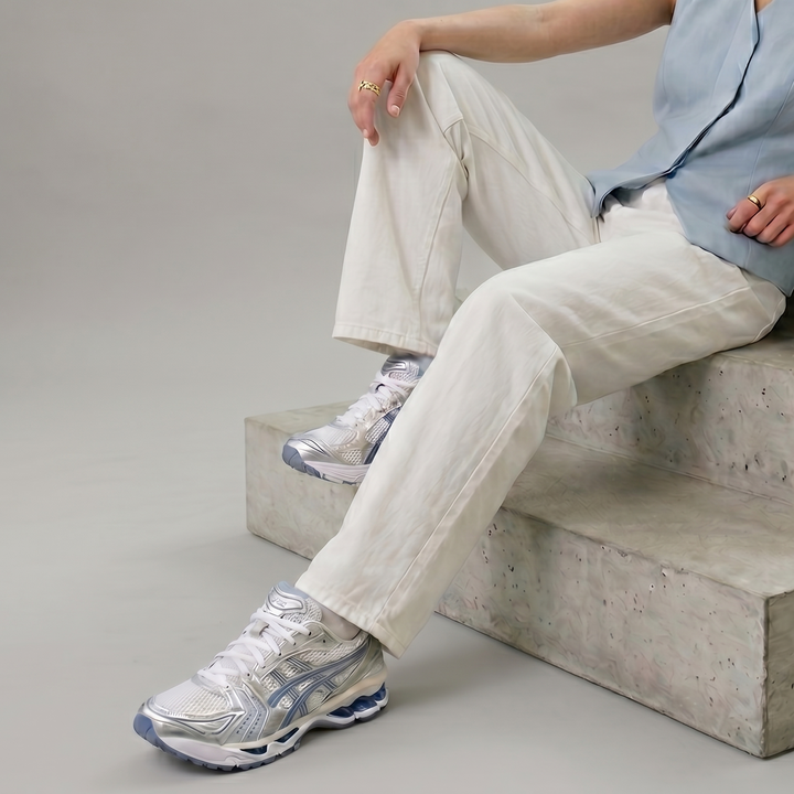 ASICS Gel-Kayano 14 – White / Metallic Silver / Navy