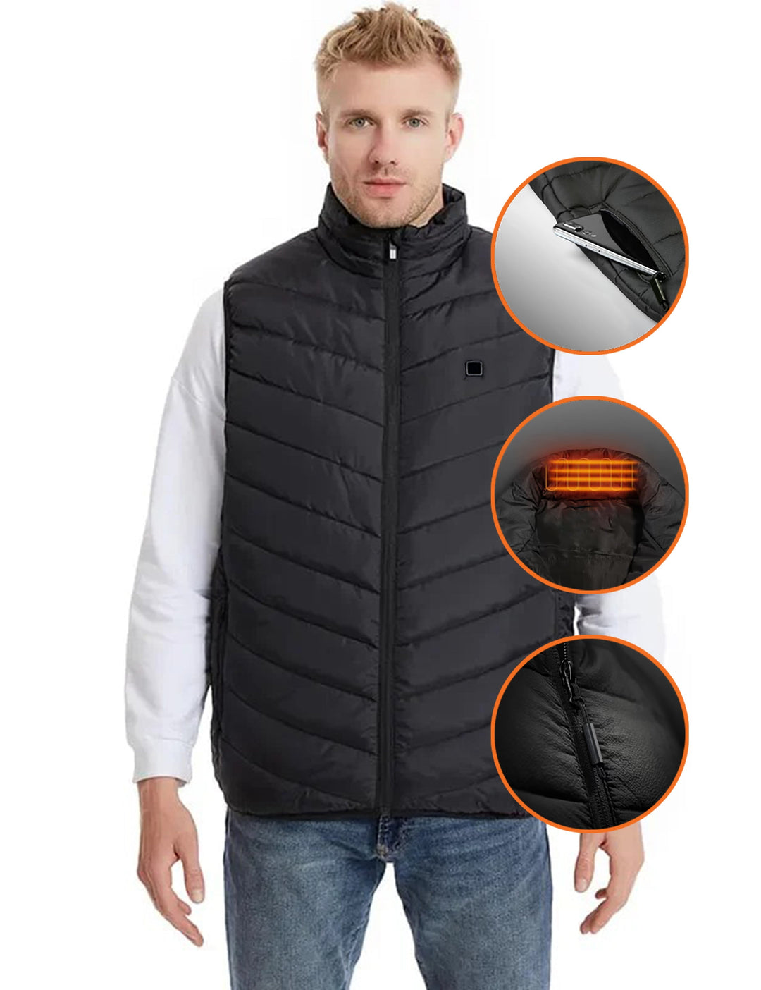 Unisex Heated Vest – Rechargeable Electric Warm Vest with Waterproof & Lightweight Design