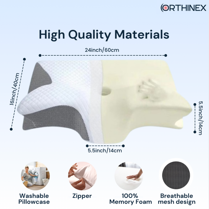 Premium Ergonomic Neck Support Pillow for Comfortable Sleep