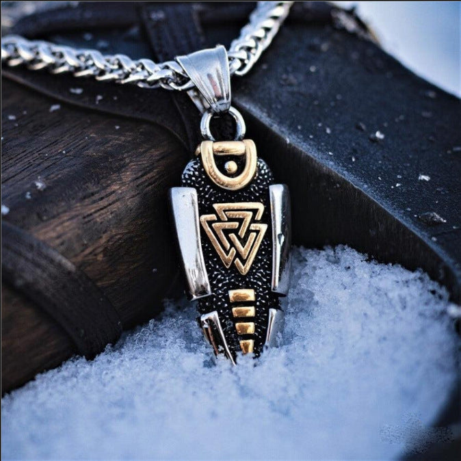 Viking-Inspired Odin's Spearhead Pendant Necklace for Men and Women