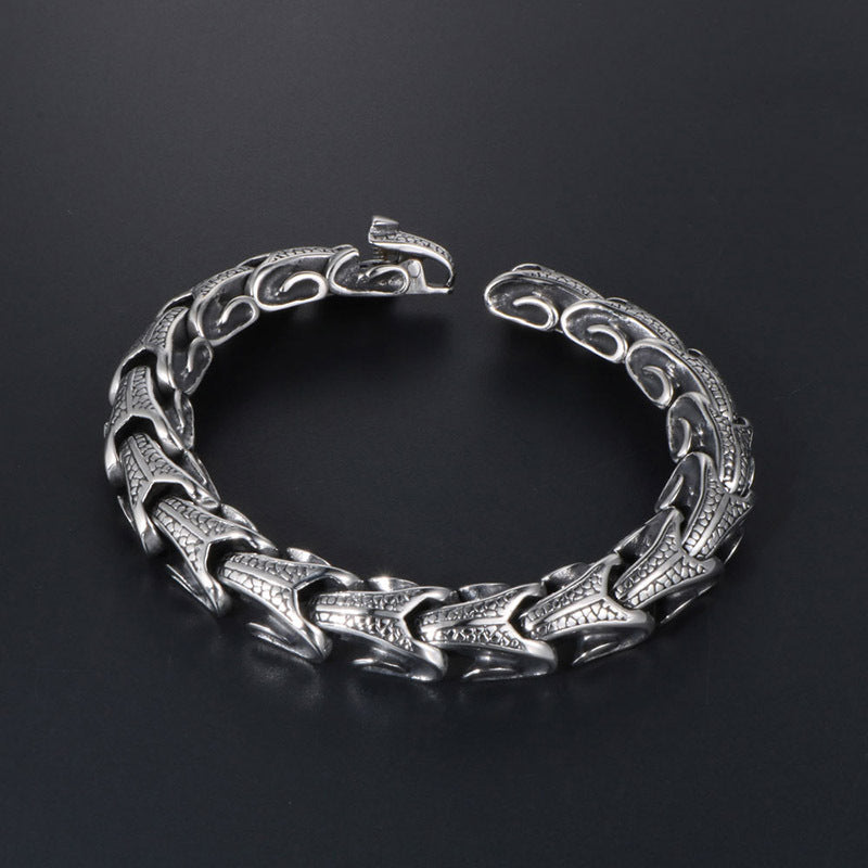Viking-Inspired Jormungandr Snake Bracelet - Norse Mythology Jewelry