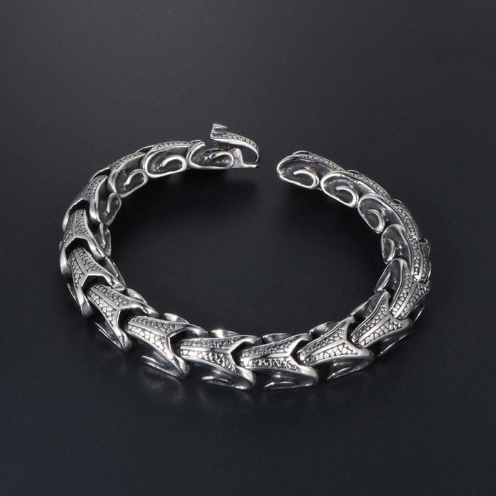 Viking-Inspired Jormungandr Snake Bracelet - Norse Mythology Jewelry