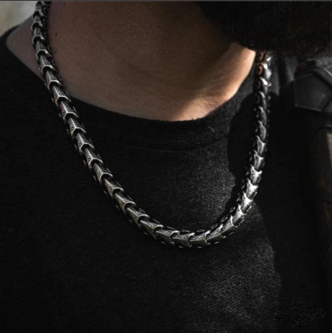 Jormungandr Snake Pendant Necklace - Norse Mythology Inspired Jewelry for Men and Women