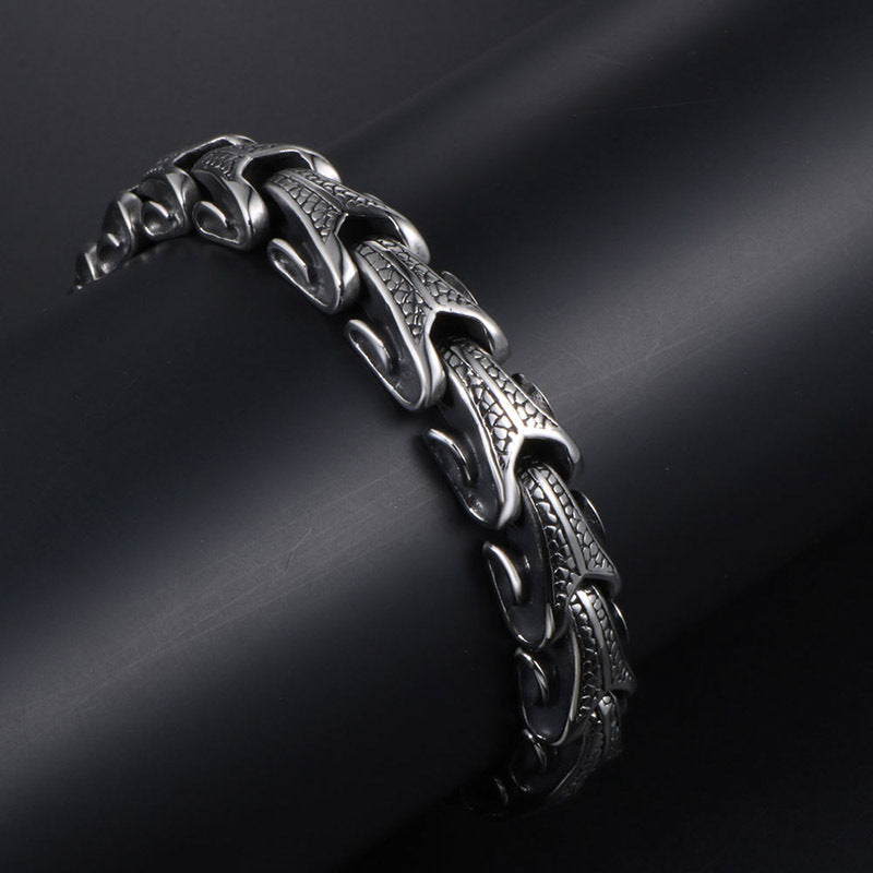 Viking-Inspired Jormungandr Snake Bracelet - Norse Mythology Jewelry