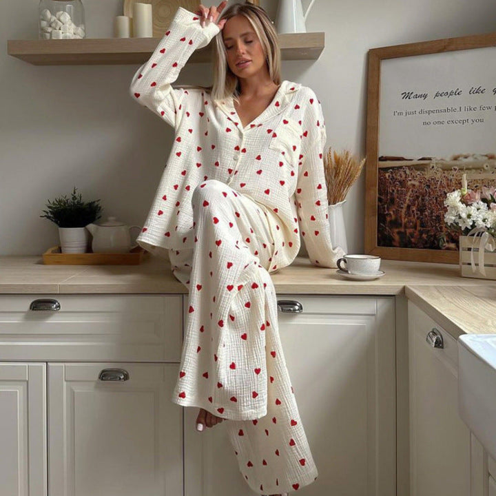 Women's Long Sleeve Pajama Set – Comfortable Two-Piece Loungewear