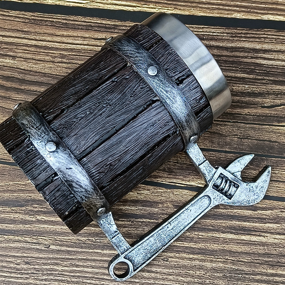 Unique Handcrafted Nordic Rune Ceramic Mug - Viking Style Drinking Cup for Beverages