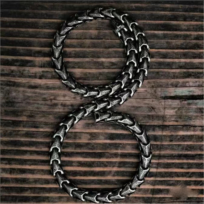 Jormungandr Snake Pendant Necklace - Norse Mythology Inspired Jewelry for Men and Women