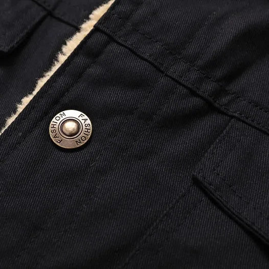 Men's Sherpa Lined Trucker Jacket for Warmth and Style
