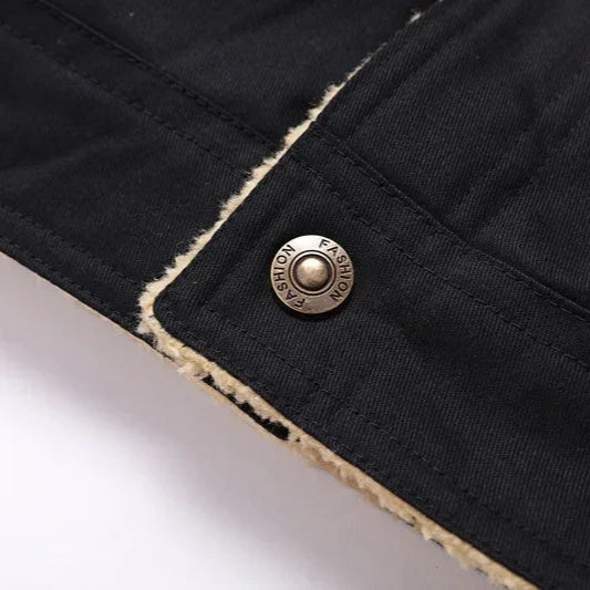Men's Sherpa Lined Trucker Jacket for Warmth and Style
