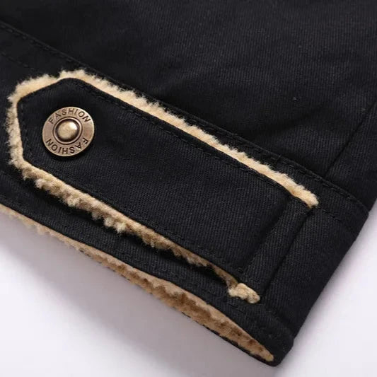 Men's Sherpa Lined Trucker Jacket for Warmth and Style