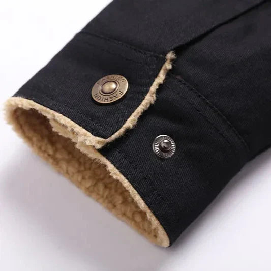 Men's Sherpa Lined Trucker Jacket for Warmth and Style