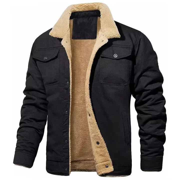 Men's Sherpa Lined Trucker Jacket for Warmth and Style