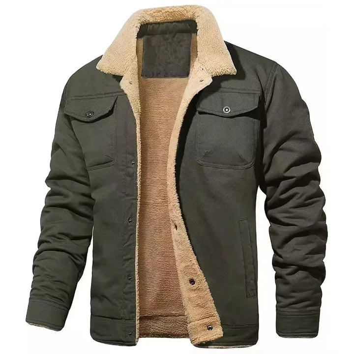 Men's Sherpa Lined Trucker Jacket for Warmth and Style
