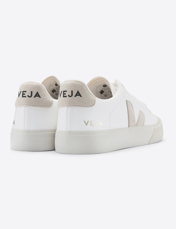 White Leather Natural Shoes