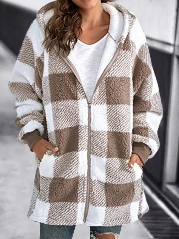 Women Oversized Zip Hooded Jacket
