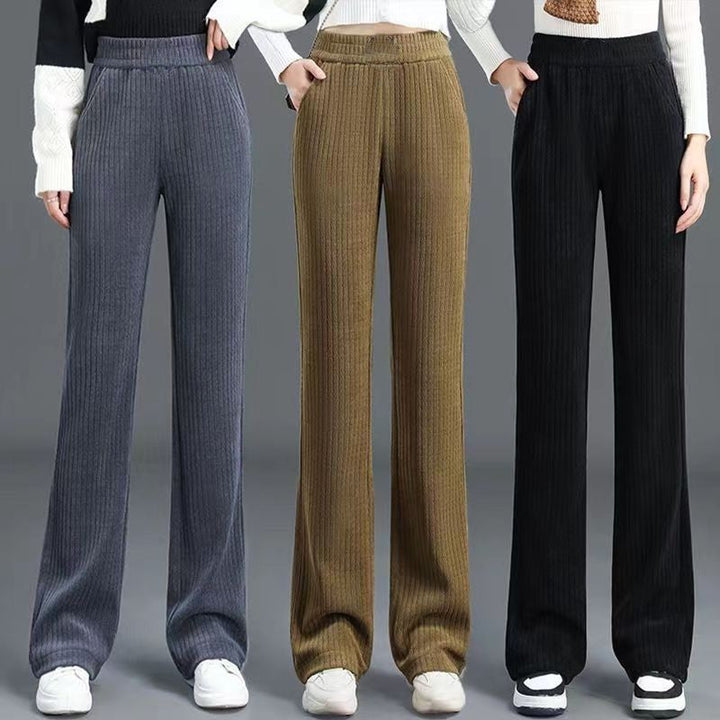 Women's Comfortable Stretchy Wide Leg Pants with Elastic Waist - Versatile Loose Fit Trousers