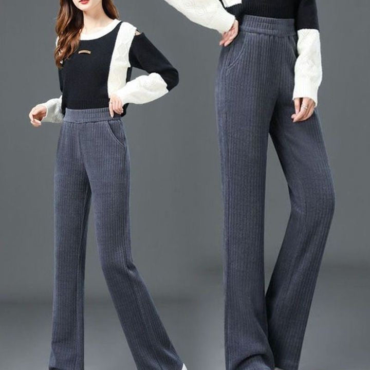Women's Comfortable Stretchy Wide Leg Pants with Elastic Waist - Versatile Loose Fit Trousers
