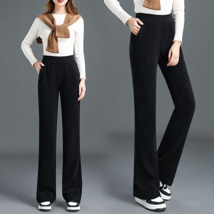 Women's Comfortable Stretchy Wide Leg Pants with Elastic Waist - Versatile Loose Fit Trousers