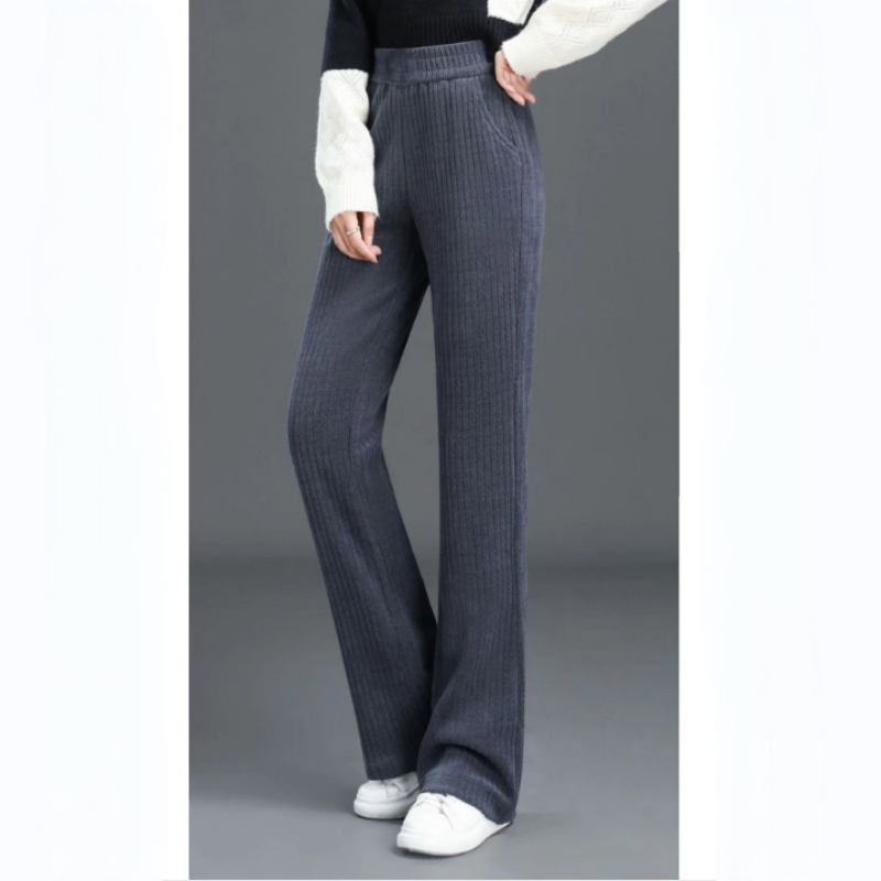 Women's Comfortable Stretchy Wide Leg Pants with Elastic Waist - Versatile Loose Fit Trousers