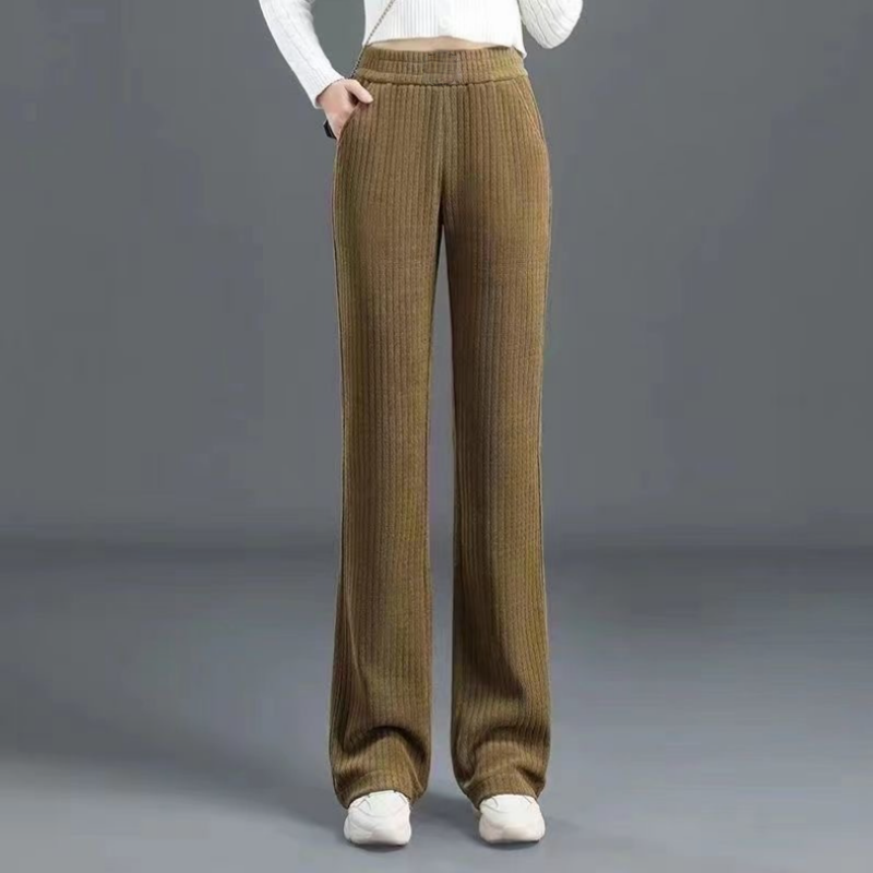 Women's Comfortable Stretchy Wide Leg Pants with Elastic Waist - Versatile Loose Fit Trousers