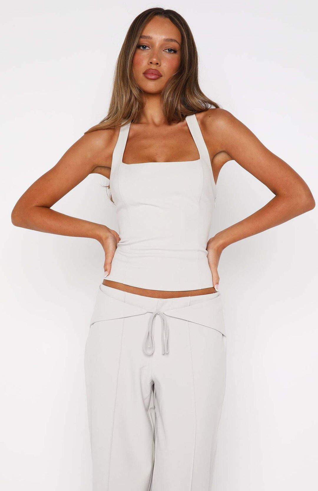 Lace Back Halter Top