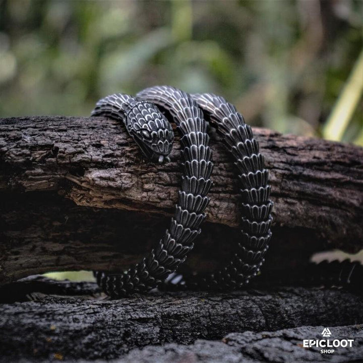 Jormungandr Norse Mythology Snake Pendant Necklace - Viking-Inspired Jewelry