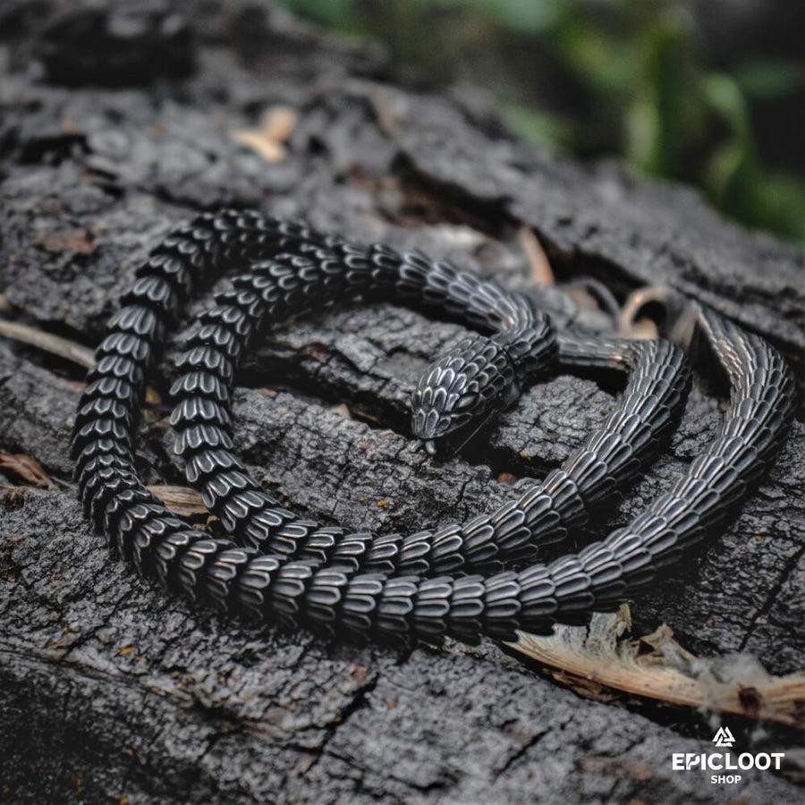Jormungandr Norse Mythology Snake Pendant Necklace - Viking-Inspired Jewelry