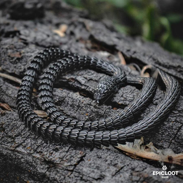 Jormungandr Norse Mythology Snake Pendant Necklace - Viking-Inspired Jewelry