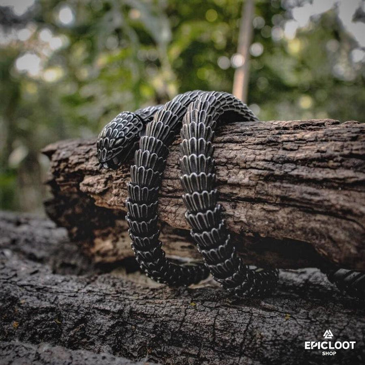 Jormungandr Norse Mythology Snake Pendant Necklace - Viking-Inspired Jewelry
